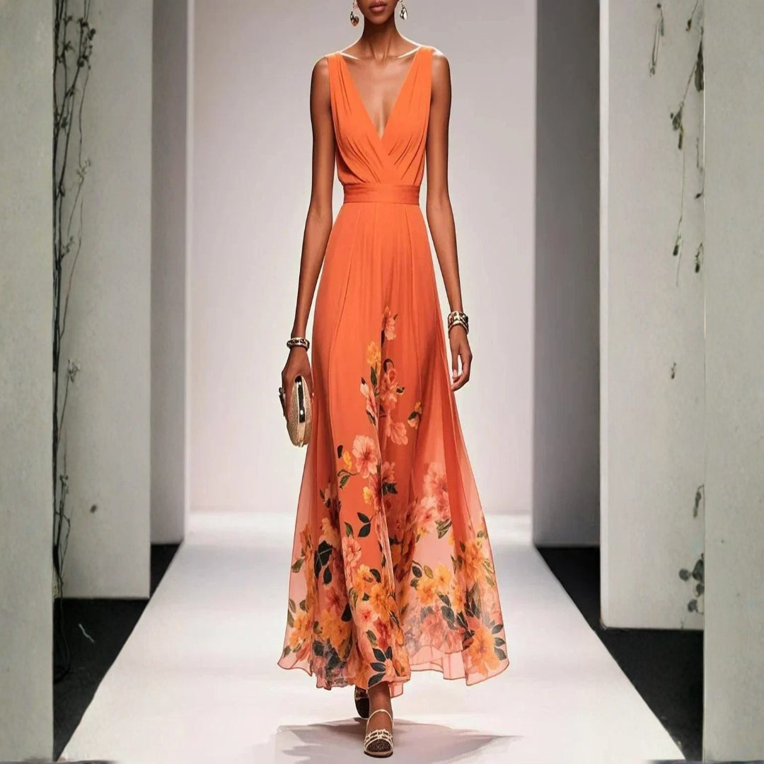 Floral Print Wedding Guest Dress for Women