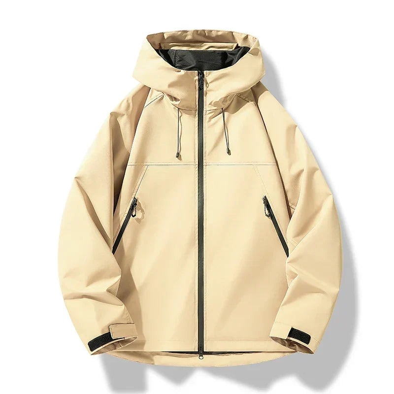 Men's Hooded Windproof and Waterproof Shell Jacket