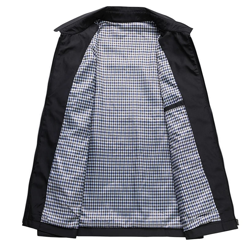 Men's Minimalist Zip-Up Casual Jacket