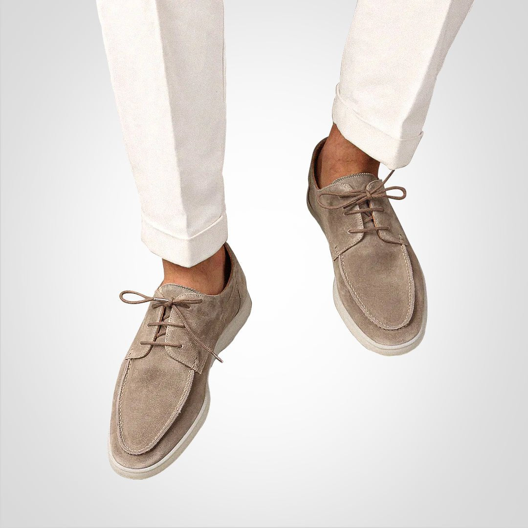 Men's Suede Lace-Up Hybrid Derby Loafer Shoes