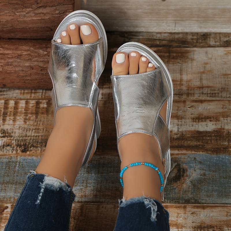 Women's Metallic Star Pattern Orthopaedic Sandals