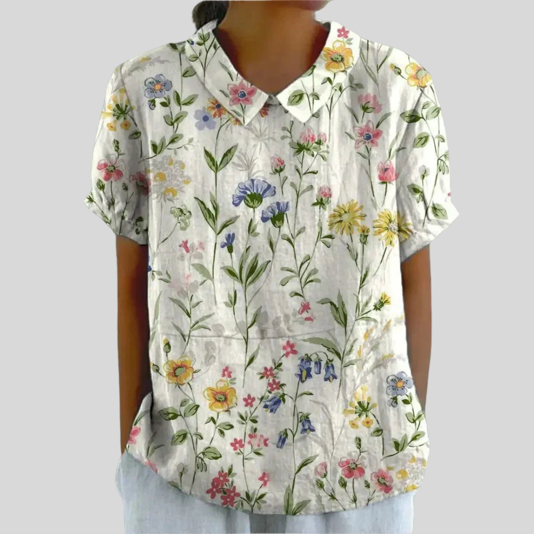 White with Flowers / 5XL