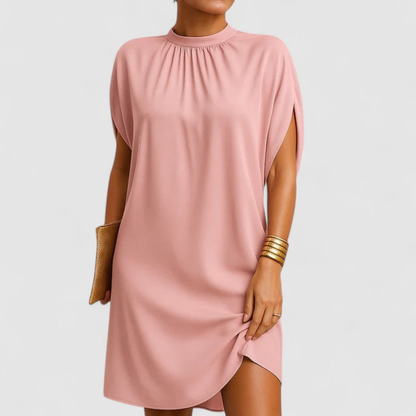 Women's Minimalist Loose Shift Dress with Shorts