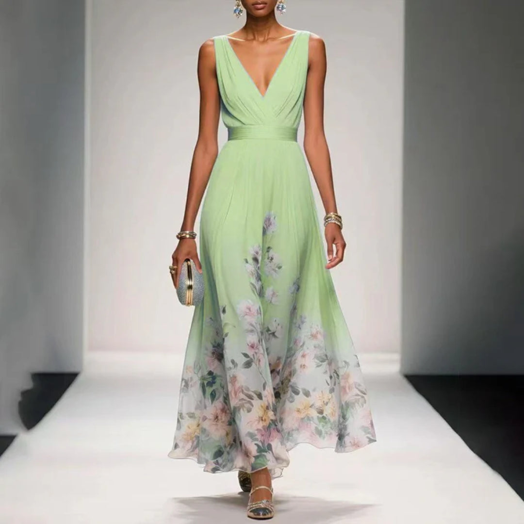 Floral Print Wedding Guest Dress for Women