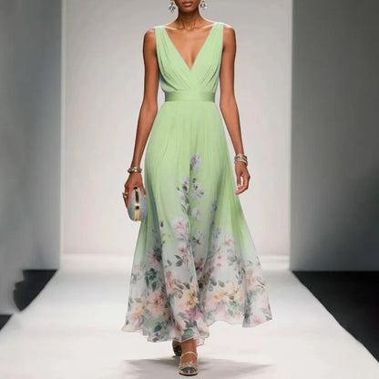 Floral Print Wedding Guest Dress for Women