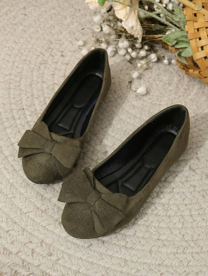 Women's Bow-Accent Slip-On Flats