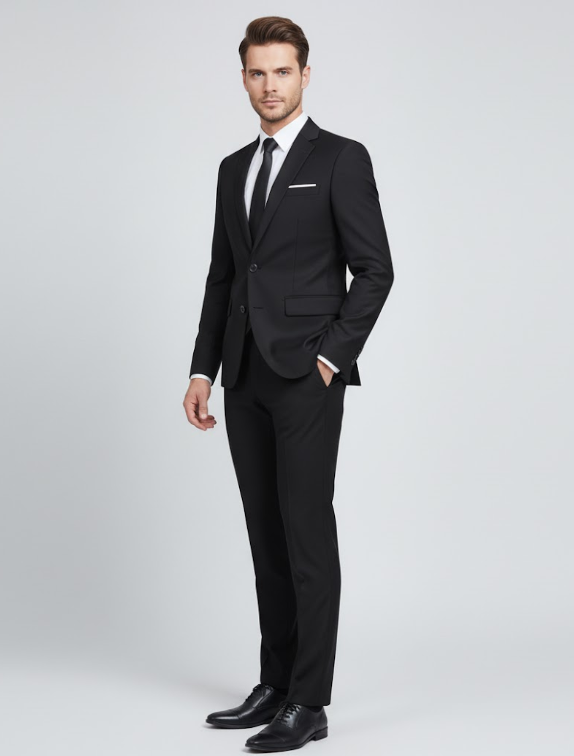 Men's Slim-Cut Formal Tailored Suit