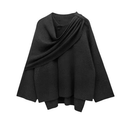 Women's Draped Cape-Style Outerwear Coat