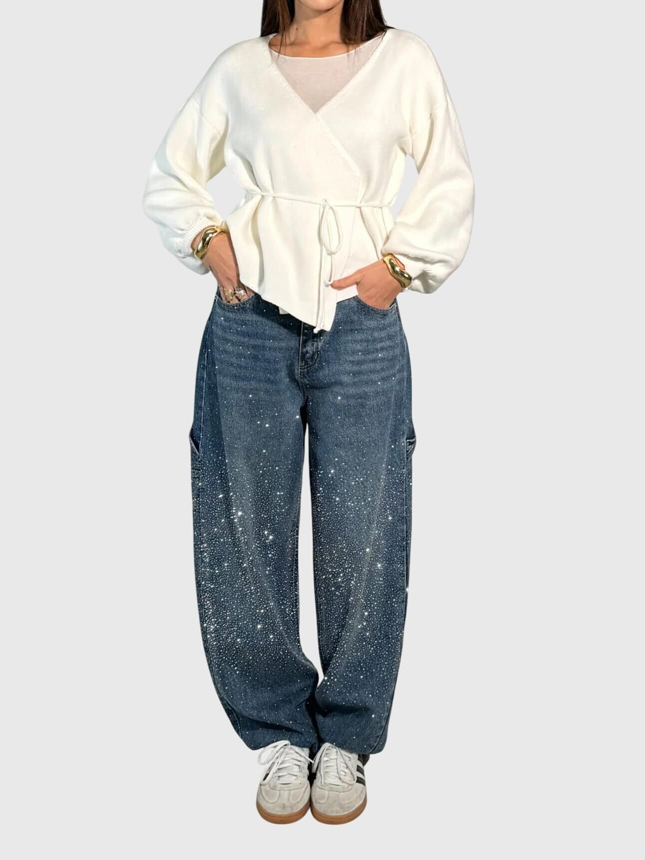 Women's Rhinestone Embellished Jeans