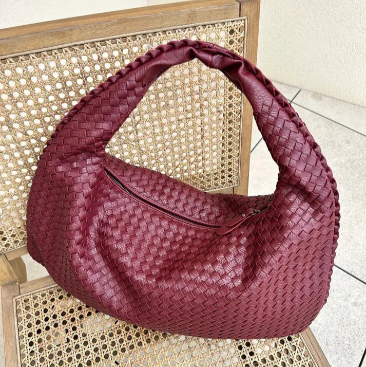 Women's Handcrafted Woven Leather Handbag