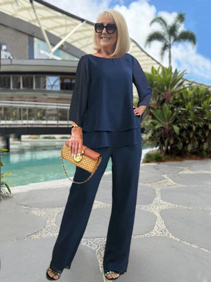 Women's Lightweight Summer Two-Piece Trouser Set