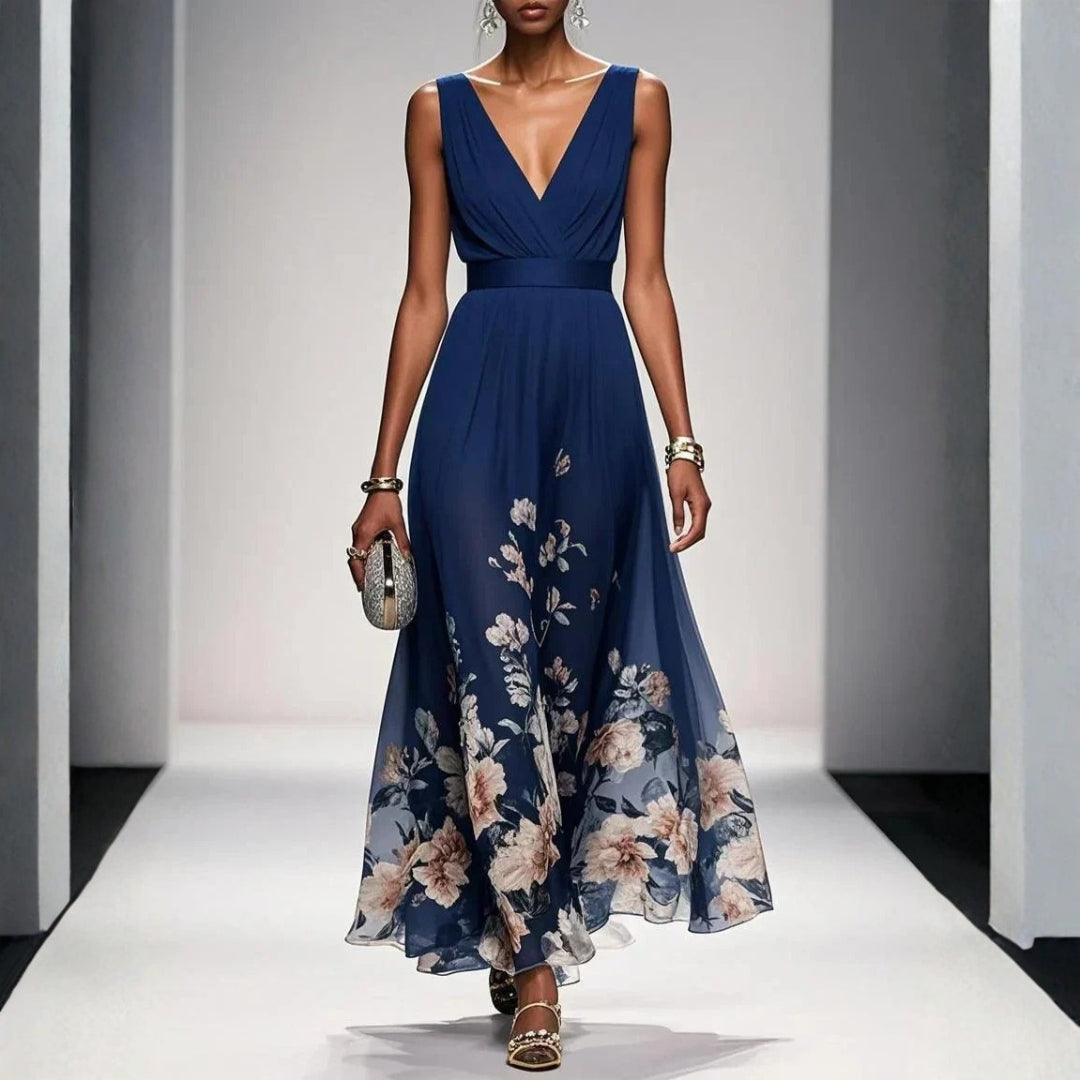 Floral Print Wedding Guest Dress for Women