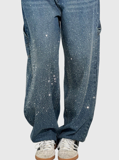 Women's Rhinestone Embellished Jeans