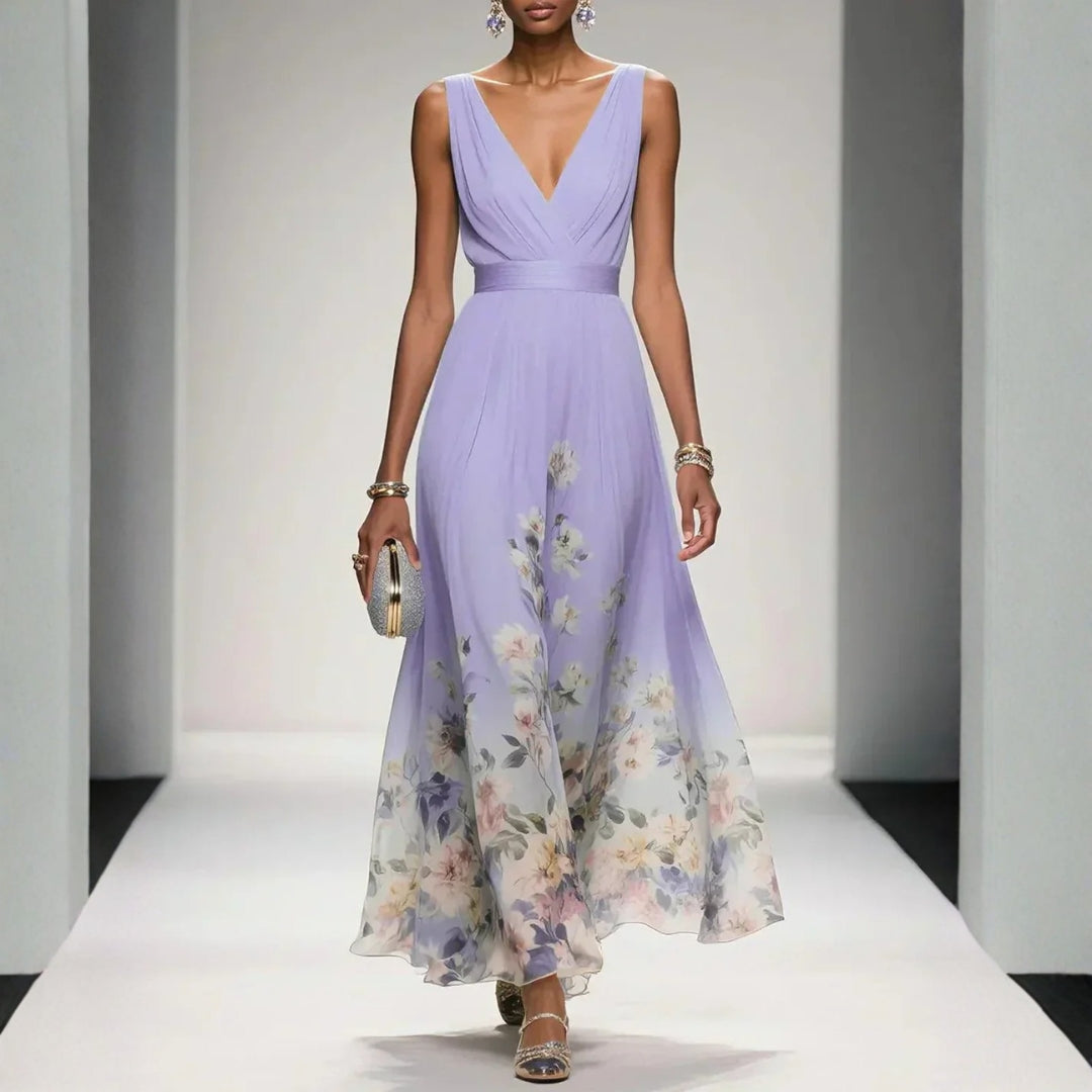 Floral Print Wedding Guest Dress for Women