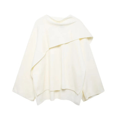 Women's Draped Cape-Style Outerwear Coat