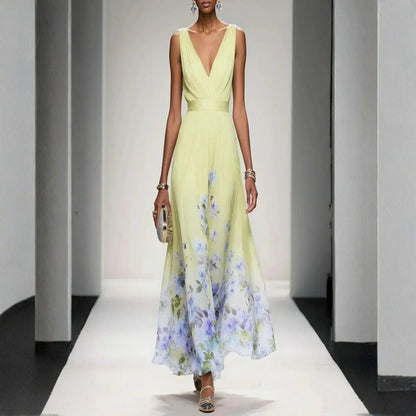 Floral Print Wedding Guest Dress for Women