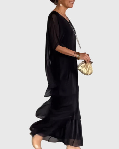 Women's Bohemian Tiered Maxi Dress with Shorts
