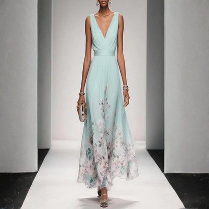 Floral Print Wedding Guest Dress for Women