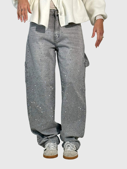 Women's Rhinestone Embellished Jeans