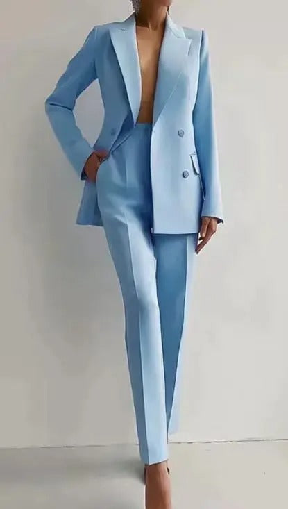 Women's Tailored Two-Piece Blazer and Trouser Suit