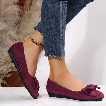 Women's Bow-Accent Slip-On Flats