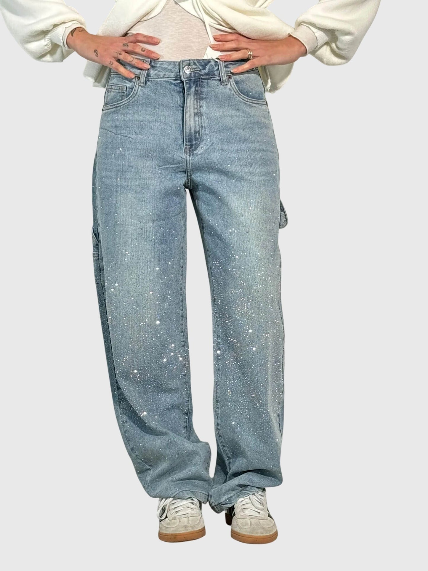 Women's Rhinestone Embellished Jeans