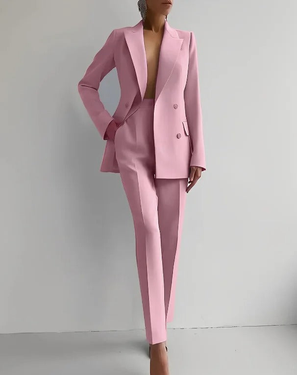 Women's Tailored Two-Piece Blazer and Trouser Suit