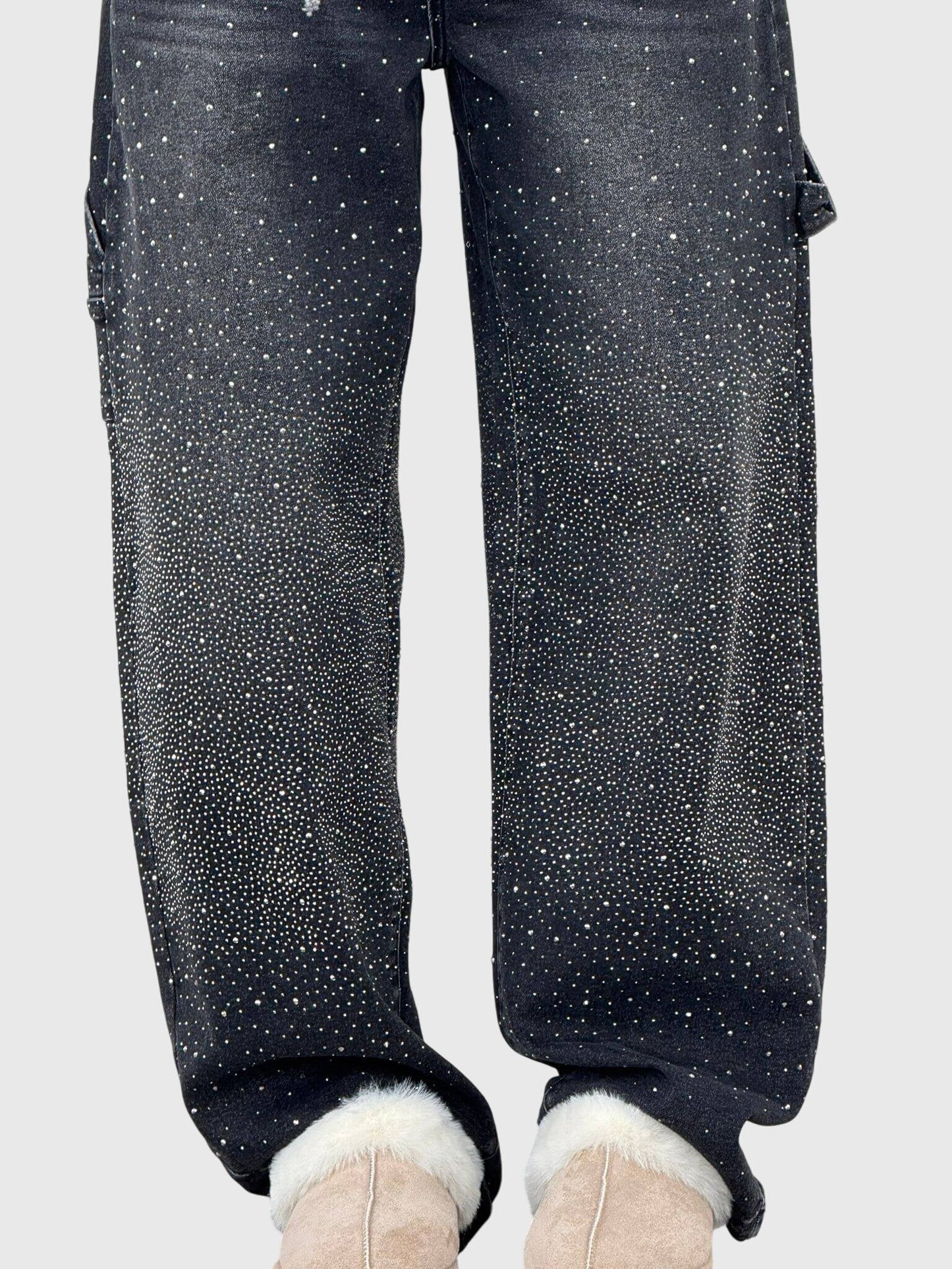 Women's Rhinestone Embellished Jeans