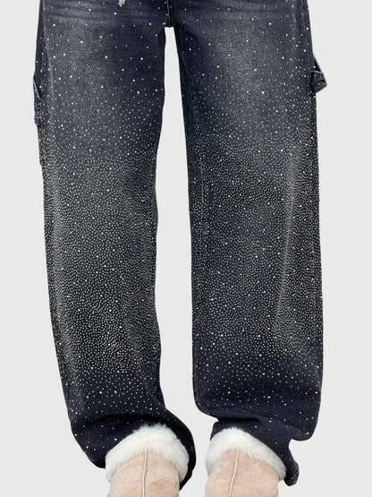 Women's Rhinestone Embellished Jeans