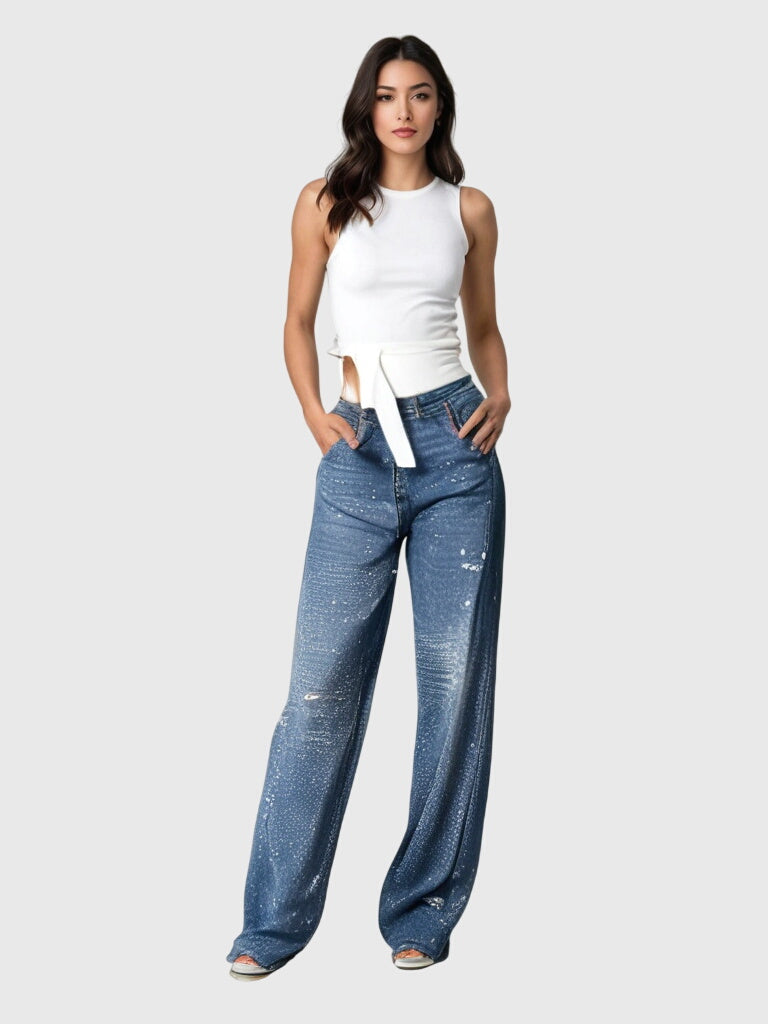 Women's Rhinestone Embellished Jeans