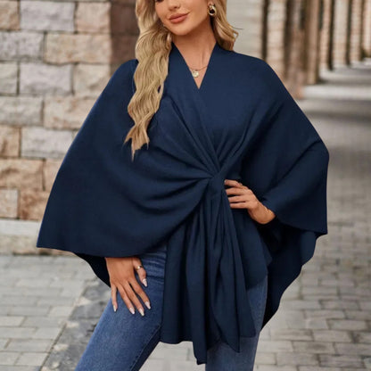 Draped Knot-Front Flowing Top for Women