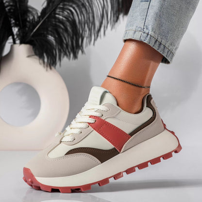 Women's Thick-Sole Lace-Up Platform Sneakers