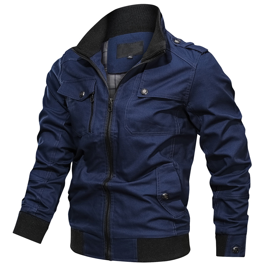 Men's Multi-Pocket Zip Bomber Jacket