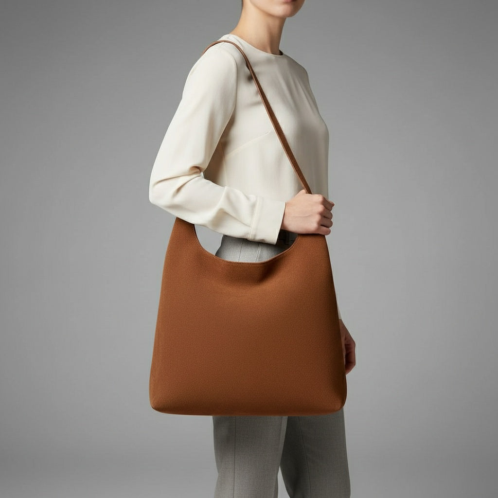 Women's Suede Slouchy Hobo Shoulder Bag
