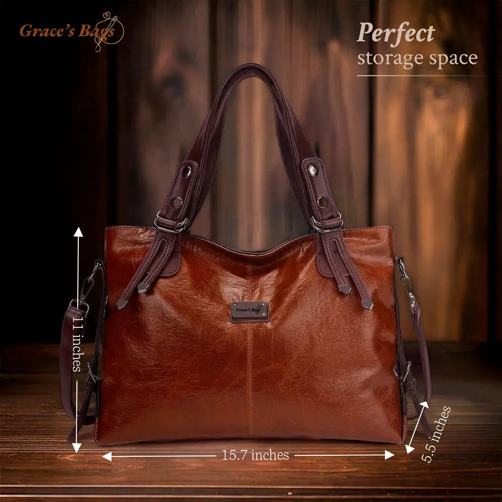 Women's Full Grain Leather Handbag