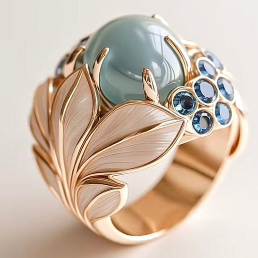 Women's Braided Stone Ring