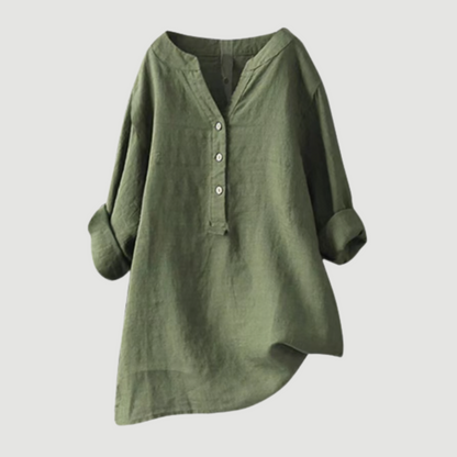 Relaxed-Fit Button-Up Shirt for Women