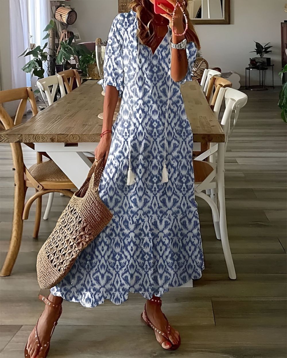 Women's Bohemian Style Wrap Dress