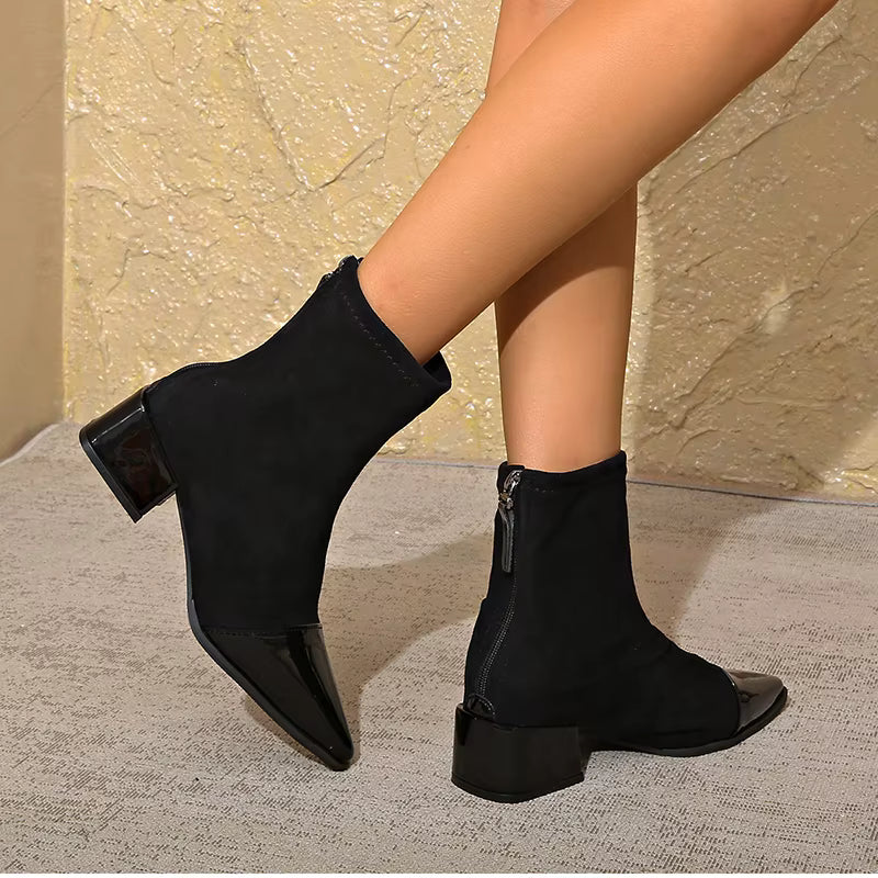 Women's Block-Heel Winter Ankle Booties