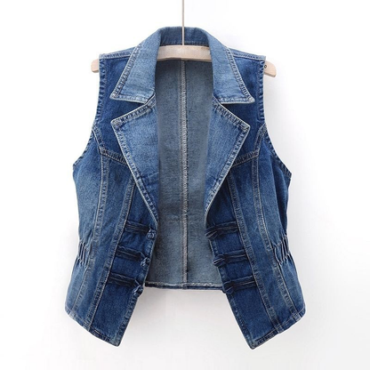 Women's Casual Sleeveless Denim Vest