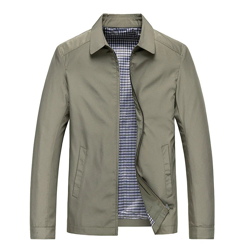 Men's Minimalist Zip-Up Casual Jacket