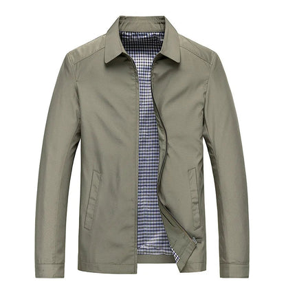 Men's Minimalist Zip-Up Casual Jacket