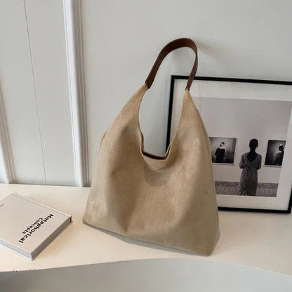 Women's Suede Slouchy Hobo Shoulder Bag