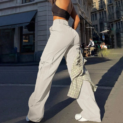 Women's High-Rise Streetwear Cargo Trousers