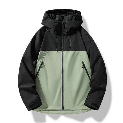 Men's Hooded Windproof and Waterproof Shell Jacket
