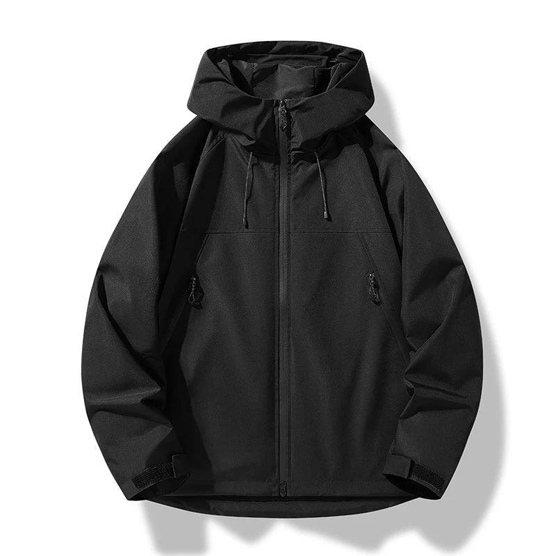 Men's Hooded Windproof and Waterproof Shell Jacket