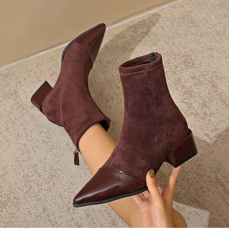 Women's Block-Heel Winter Ankle Booties