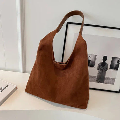 Women's Suede Slouchy Hobo Shoulder Bag