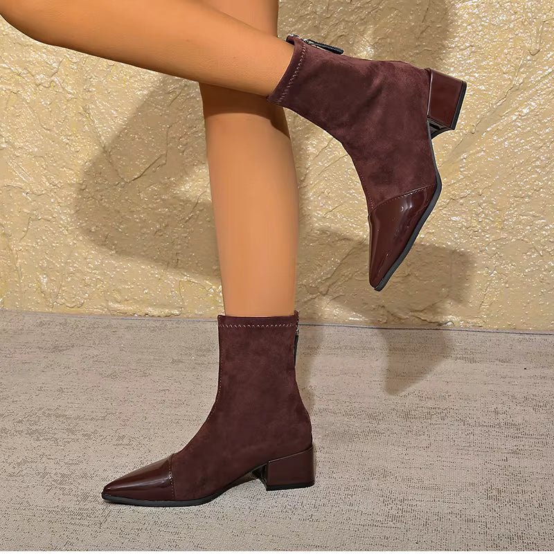 Women's Block-Heel Winter Ankle Booties