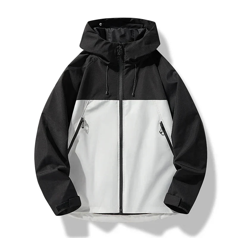 Men's Hooded Windproof and Waterproof Shell Jacket